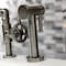 Kingston Brass KS2334CG Industrial Style Bridge Kitchen Faucet with Brass Sprayer, Black Stainless KS2334CG - alternate 6